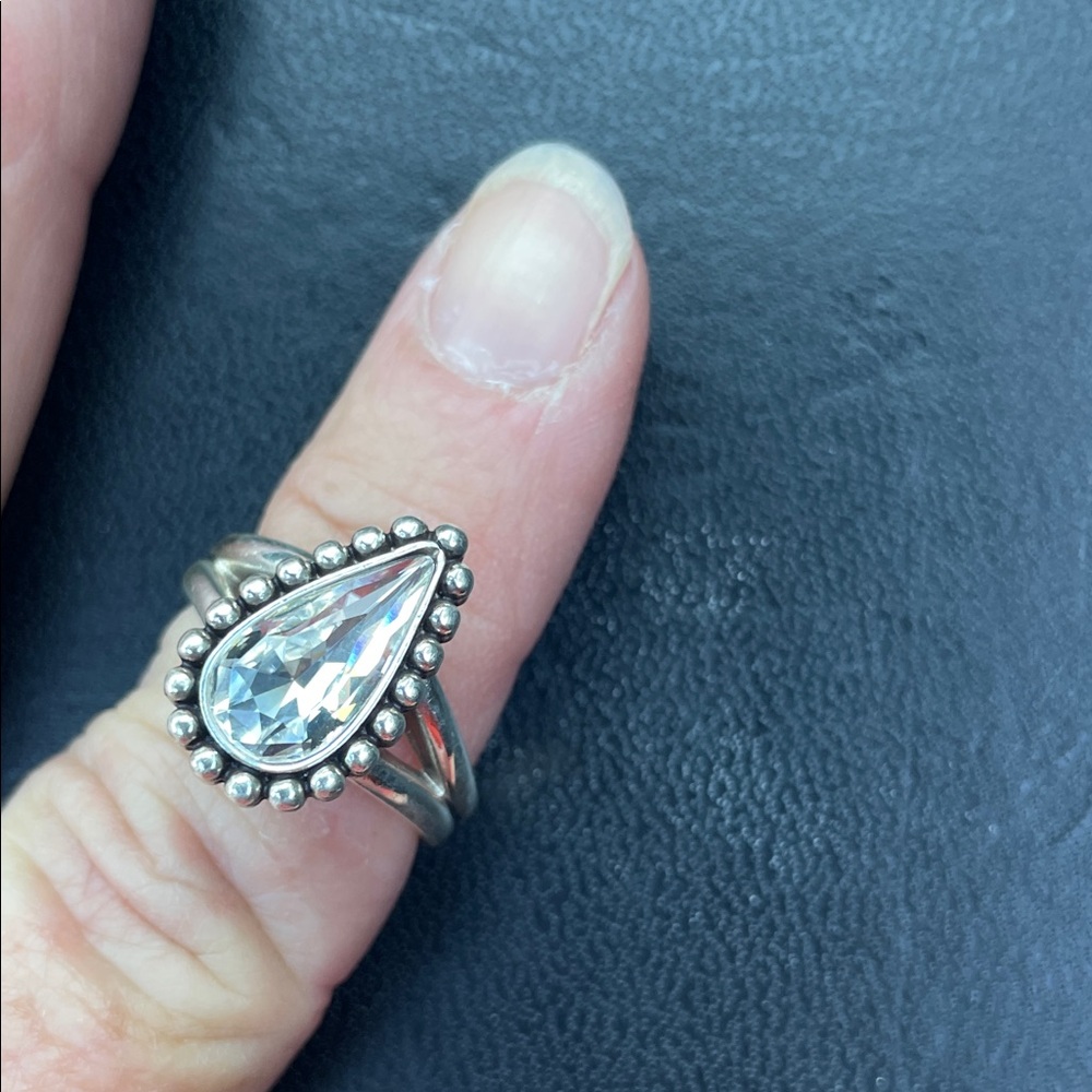 Brighton Teardrop CZ Ring - Clear Crystal - Picture 6 of 6